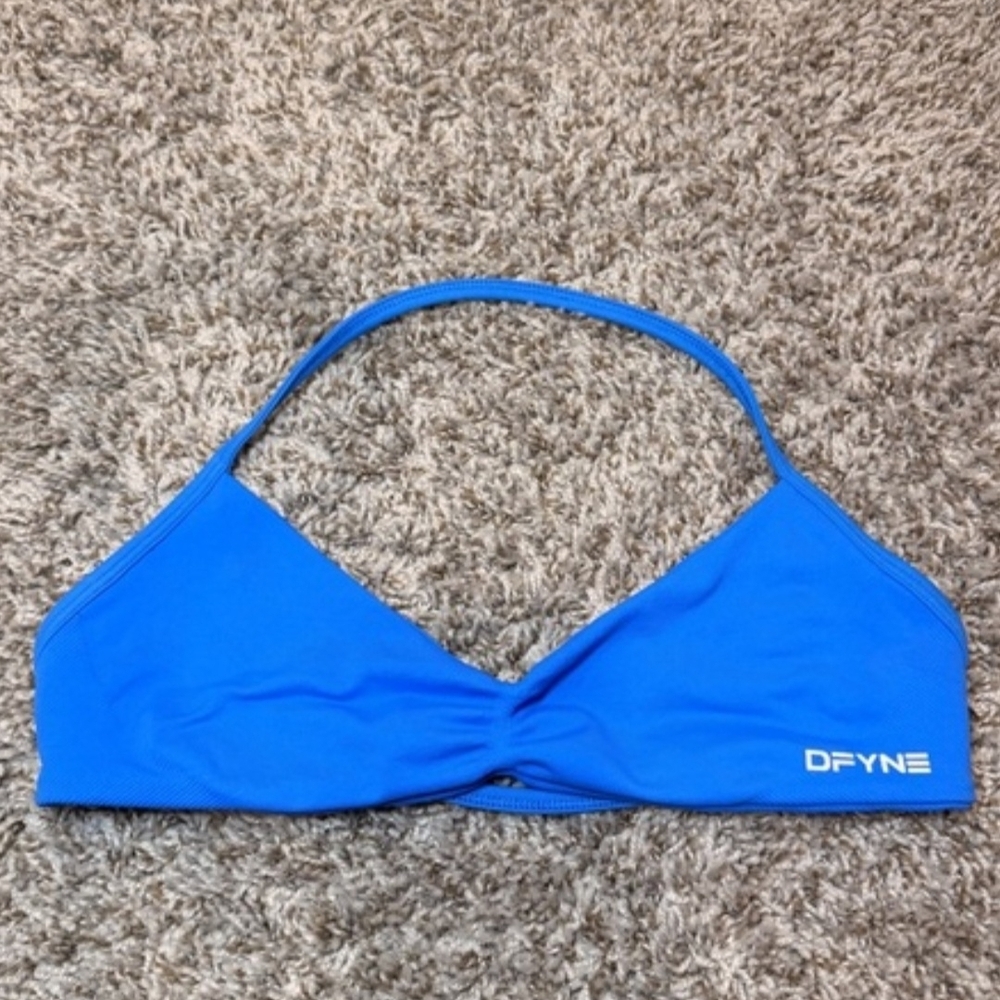 DFYNE Impact Medium Blue Sports Bra